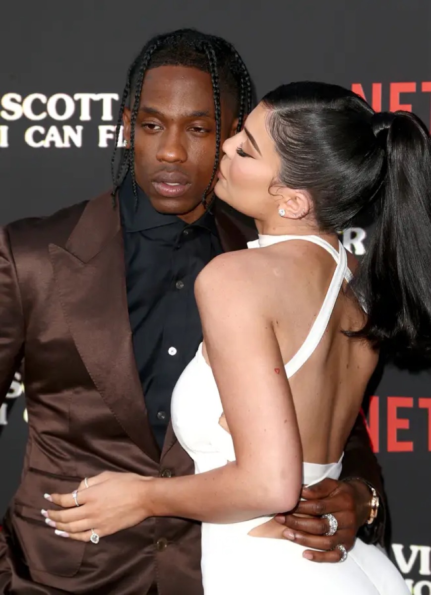 Kylie Jenner tattoos: clear image of Kylie’s red-ink heart tattoo on the back of her upper arm