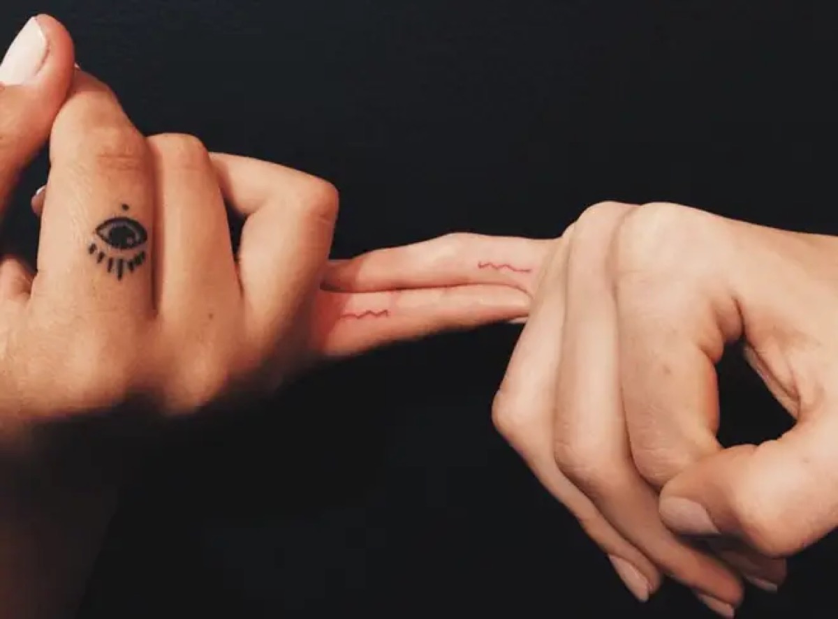 Kylie Jenner tattoos: clear image of Kylie and Jordyn Woods matching M finger tattoos
