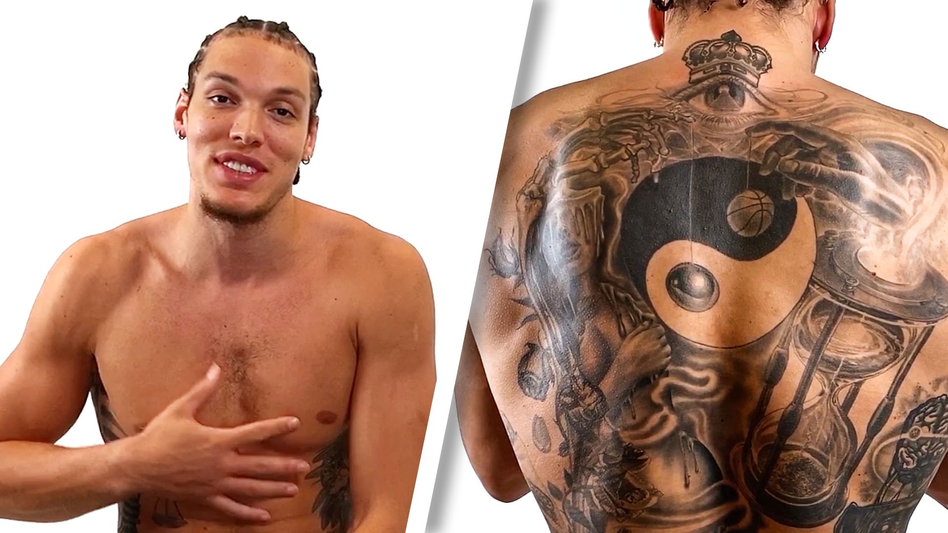 Aaron Gordon crown and all-seeing eye neck tattoos