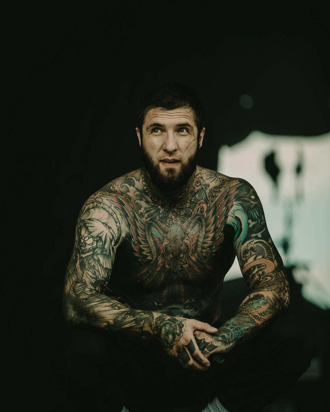 Alex Terrible full torso tattoos