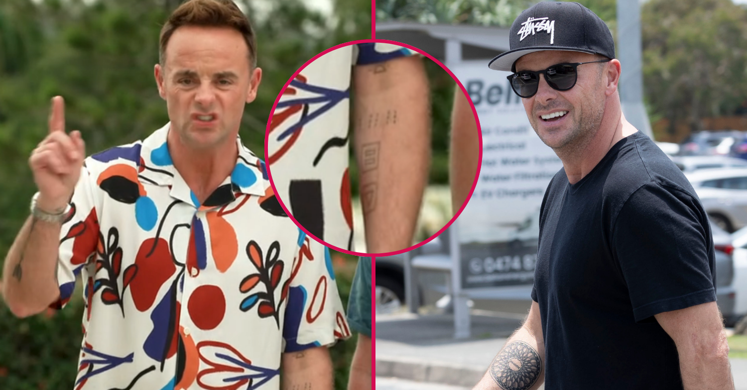 Ant McPartlin forearm tattoo detail and visible arm ink