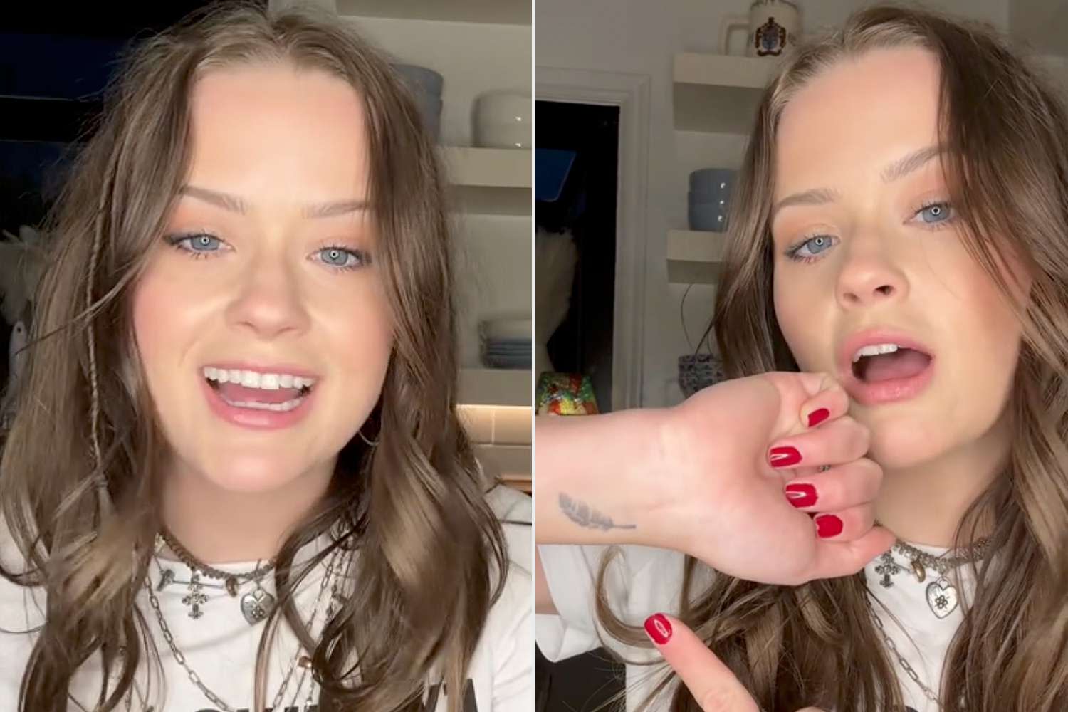 Ava Phillippe feather wrist tattoo