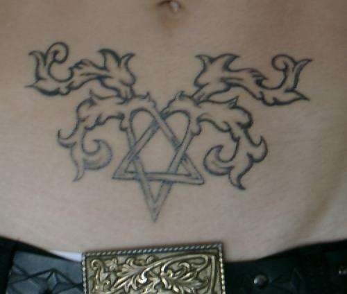 Bam Margera's Heartagram tattoo