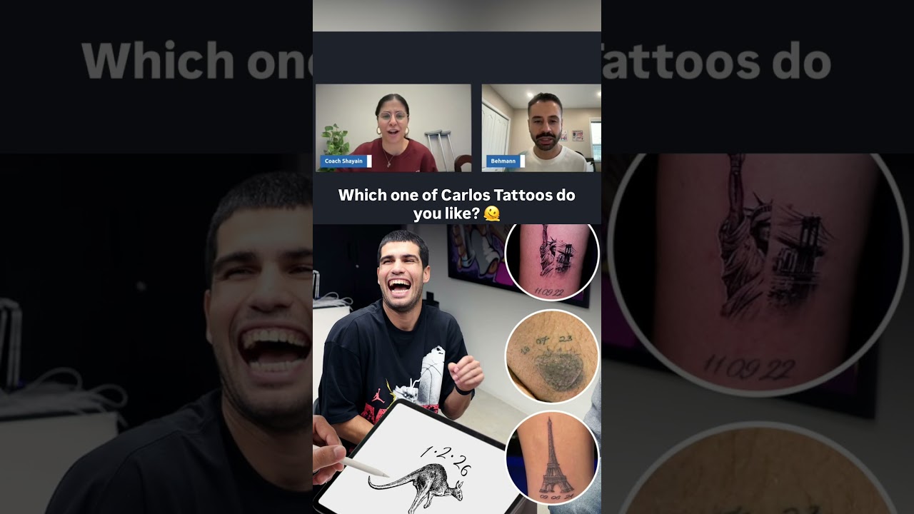 Carlos Alcaraz kangaroo tattoo
