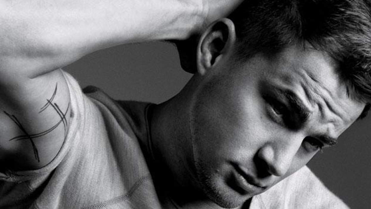 Channing Tatum tattoos: Inner arm cross and linework