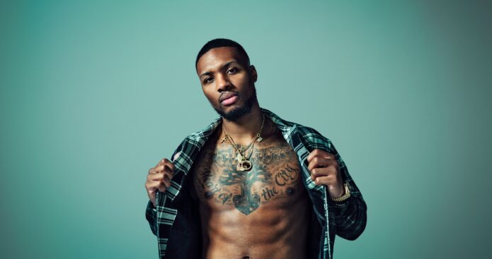 Damian Lillard chest tattoos and family ink