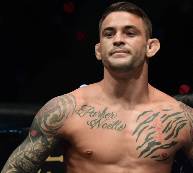 Dustin Poirier Parker Noelle chest tattoo