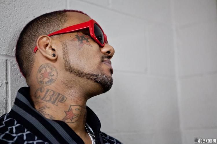 The Game LA star cheek tattoo and facial ink