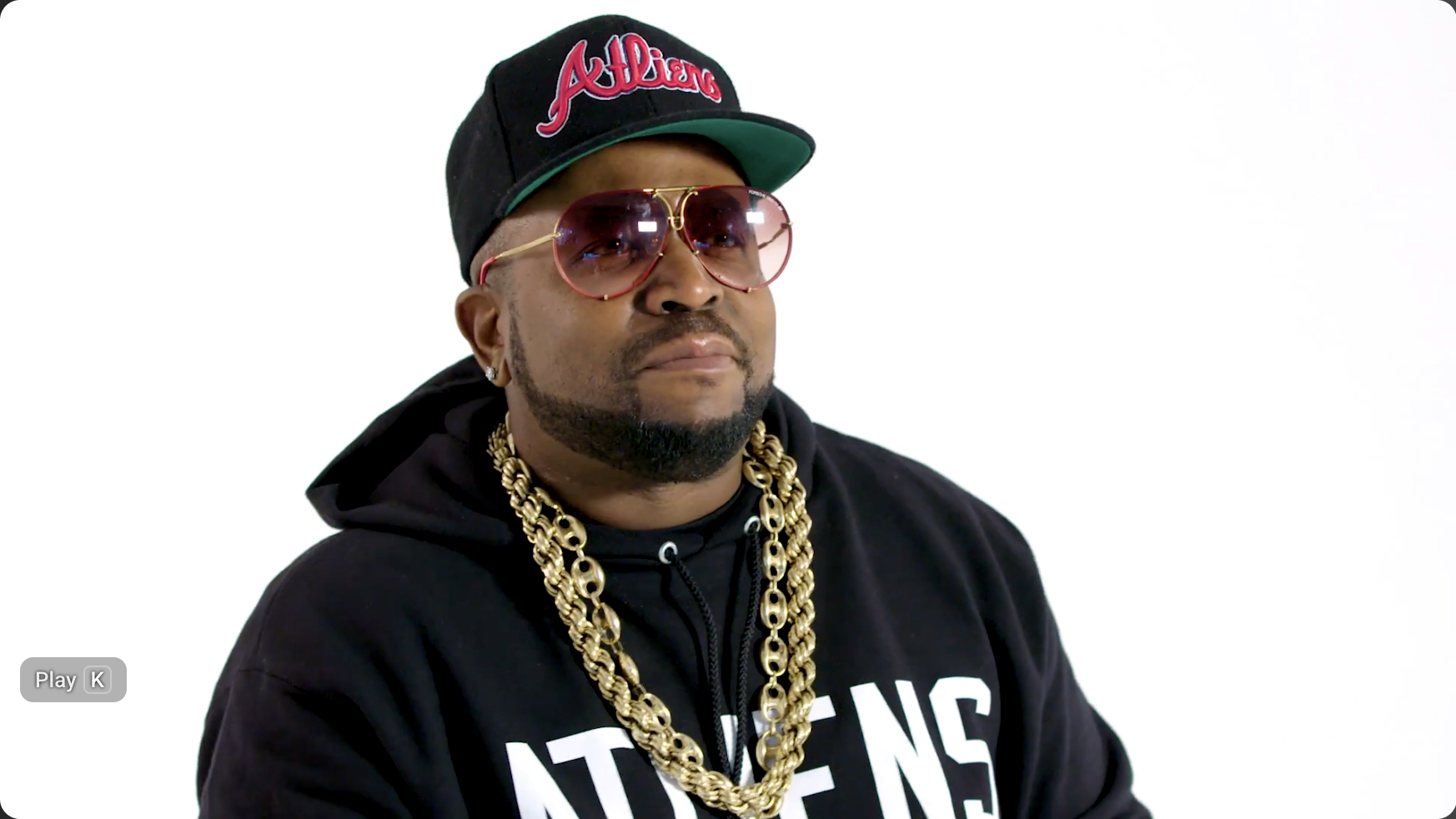 Big Boi tattooed forearms during a GQ tattoo tour
