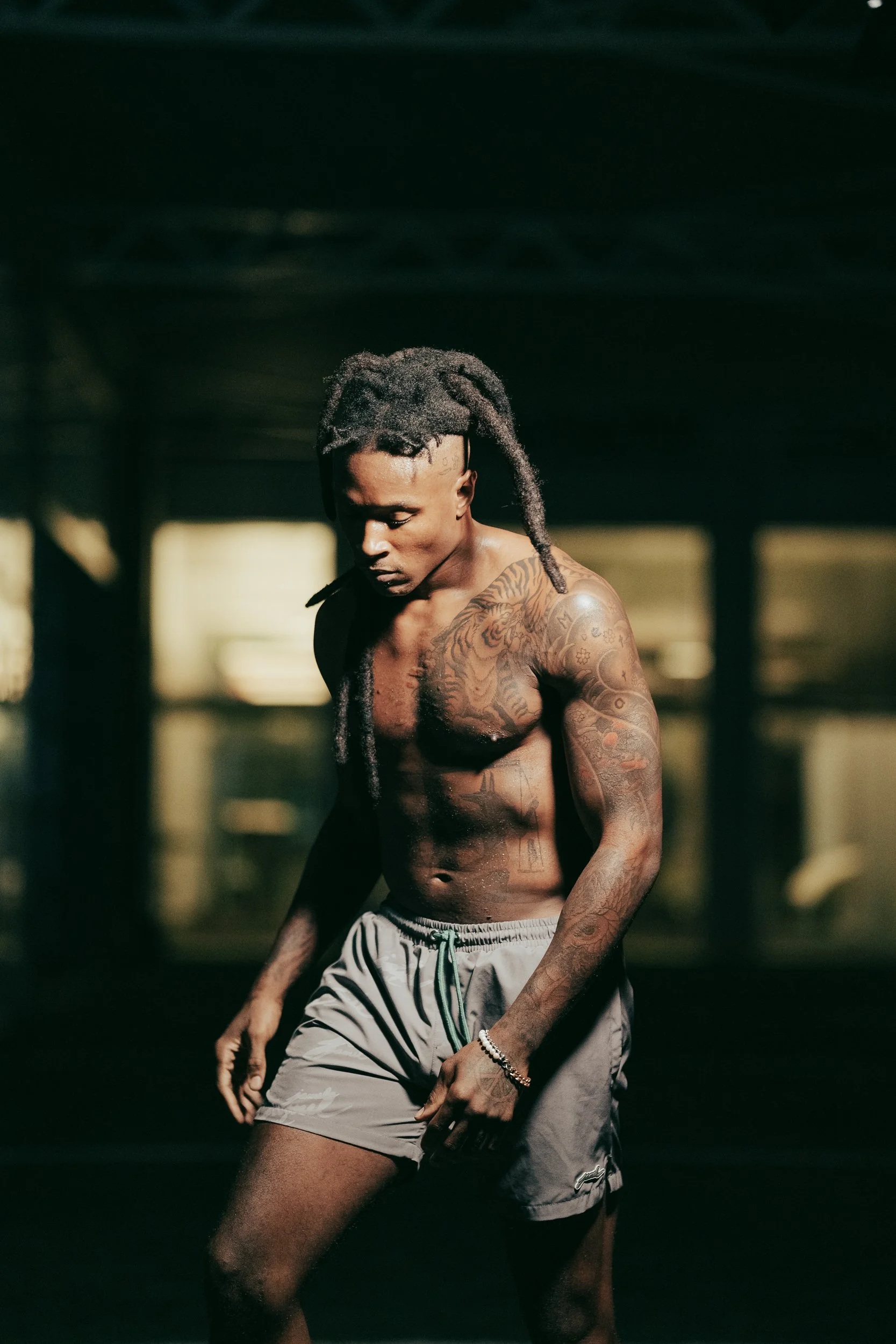 DeAndre Hopkins tattoos: Separate full portrait showing the tattoo collection across chest and arms