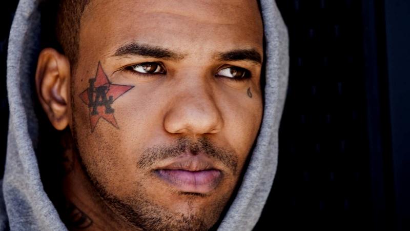 The Game teardrop tattoo under his eye