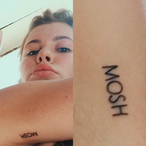 Ireland Baldwin Mosh armpit tattoo