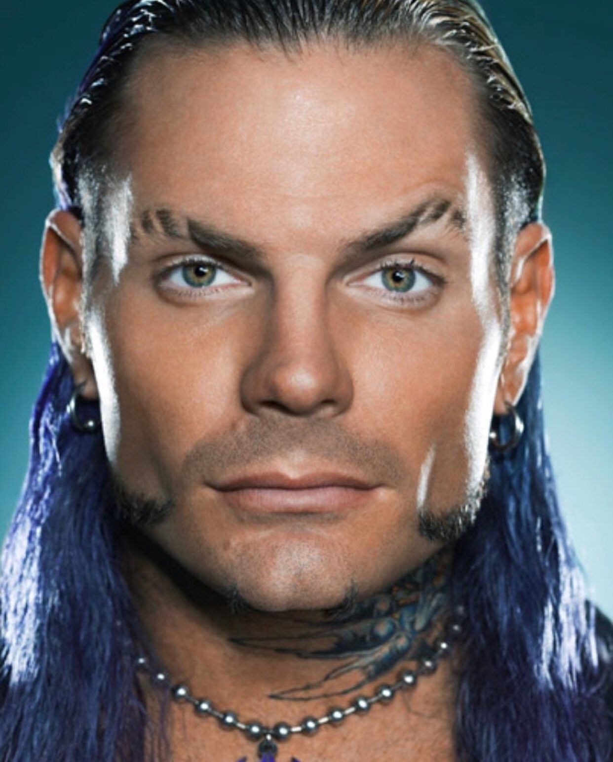 Jeff Hardy neck tattoos close-up