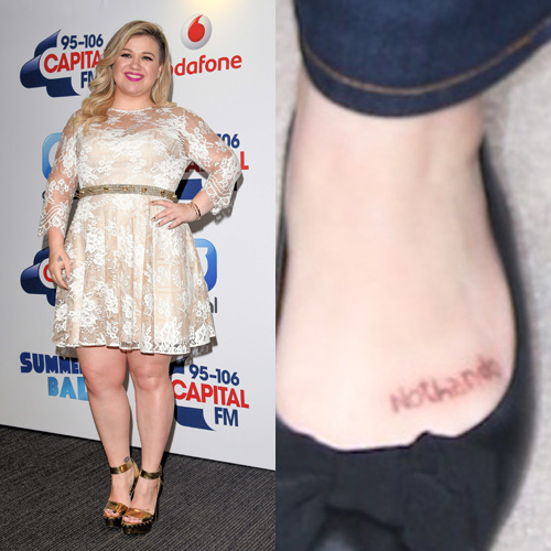 Kelly Clarkson Nothando foot tattoo