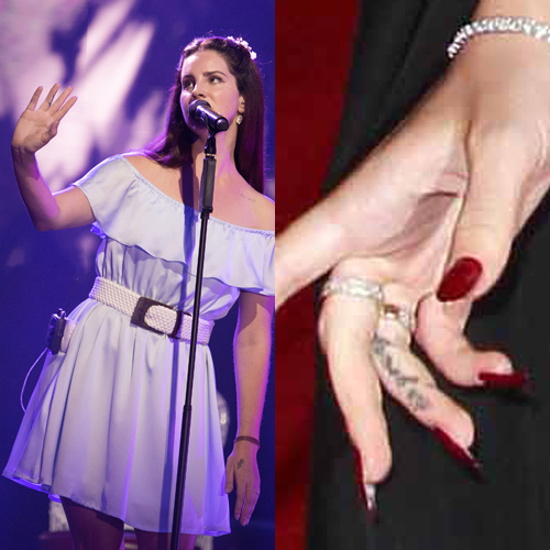 Lana Del Rey Die Young finger tattoo