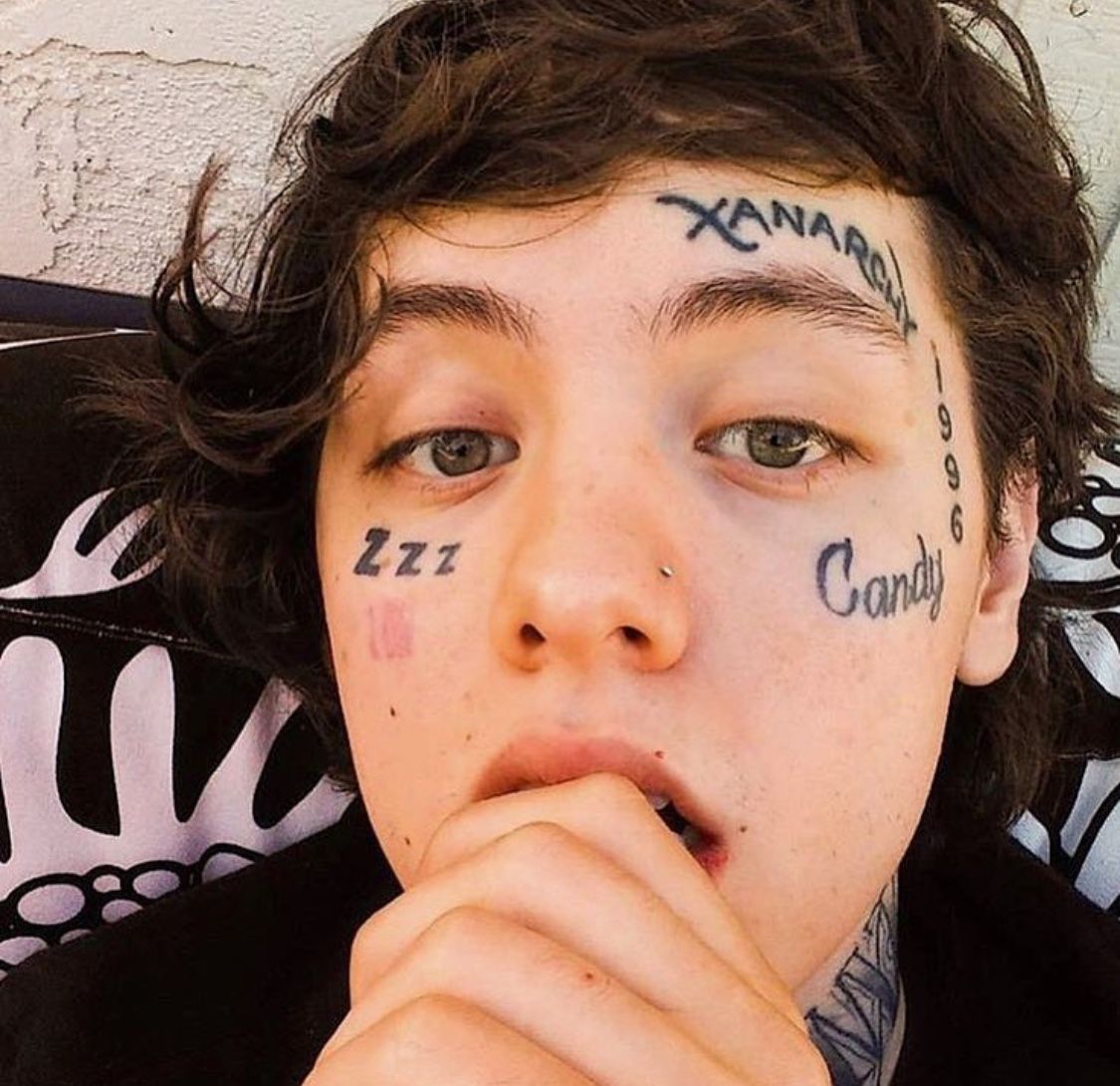 Lil Xan Xanarchy face tattoos