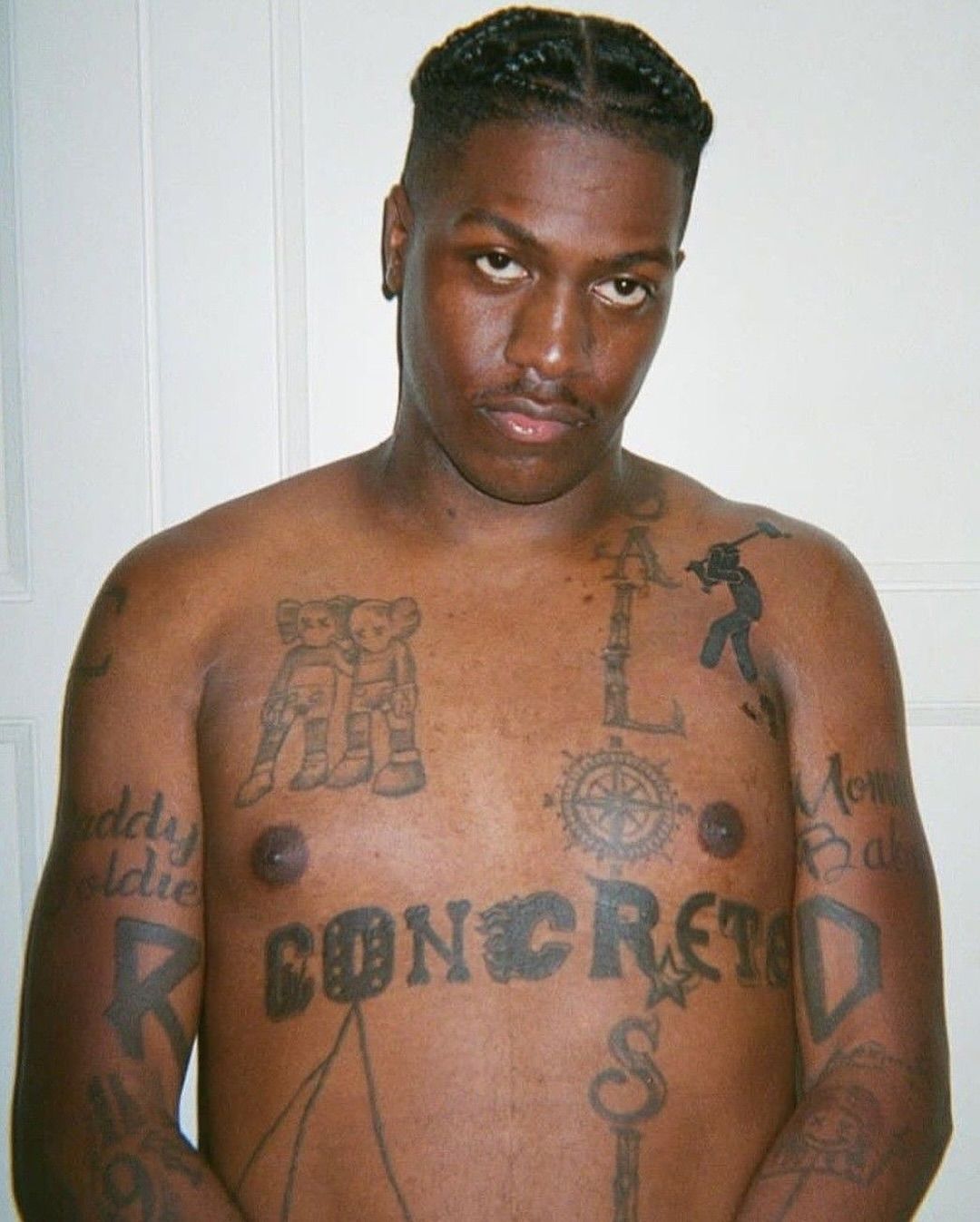 Lil Yachty concrete chest tattoos