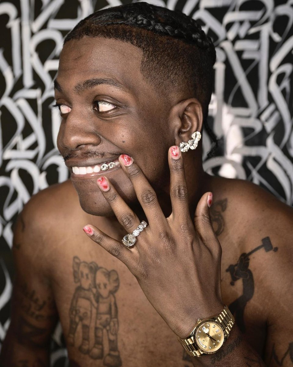 Lil Yachty KAWS chest tattoo