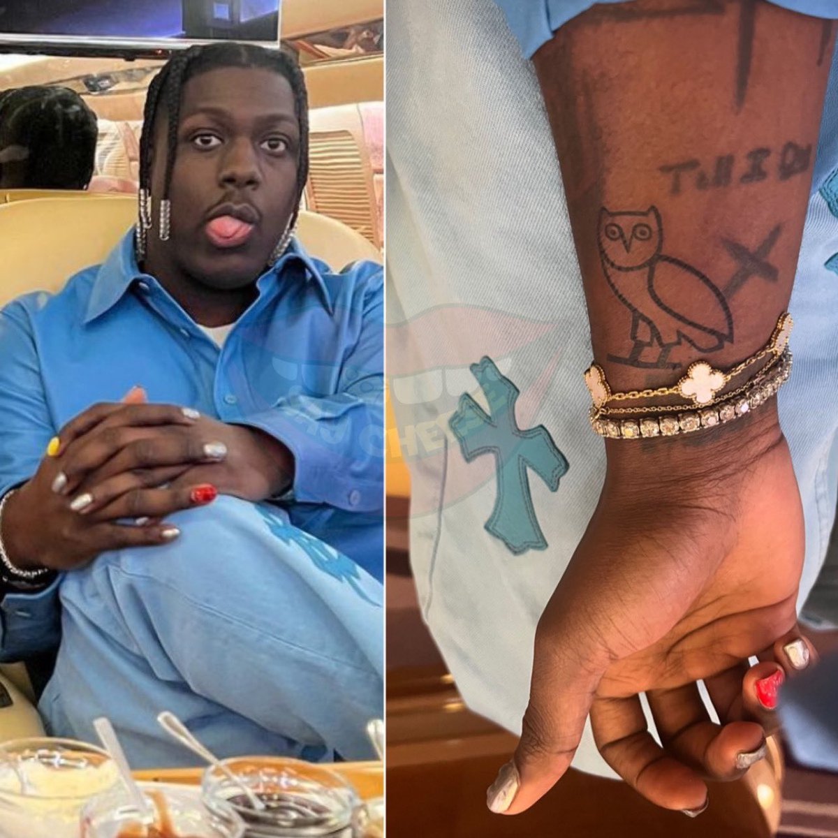 Lil Yachty OVO owl arm tattoo