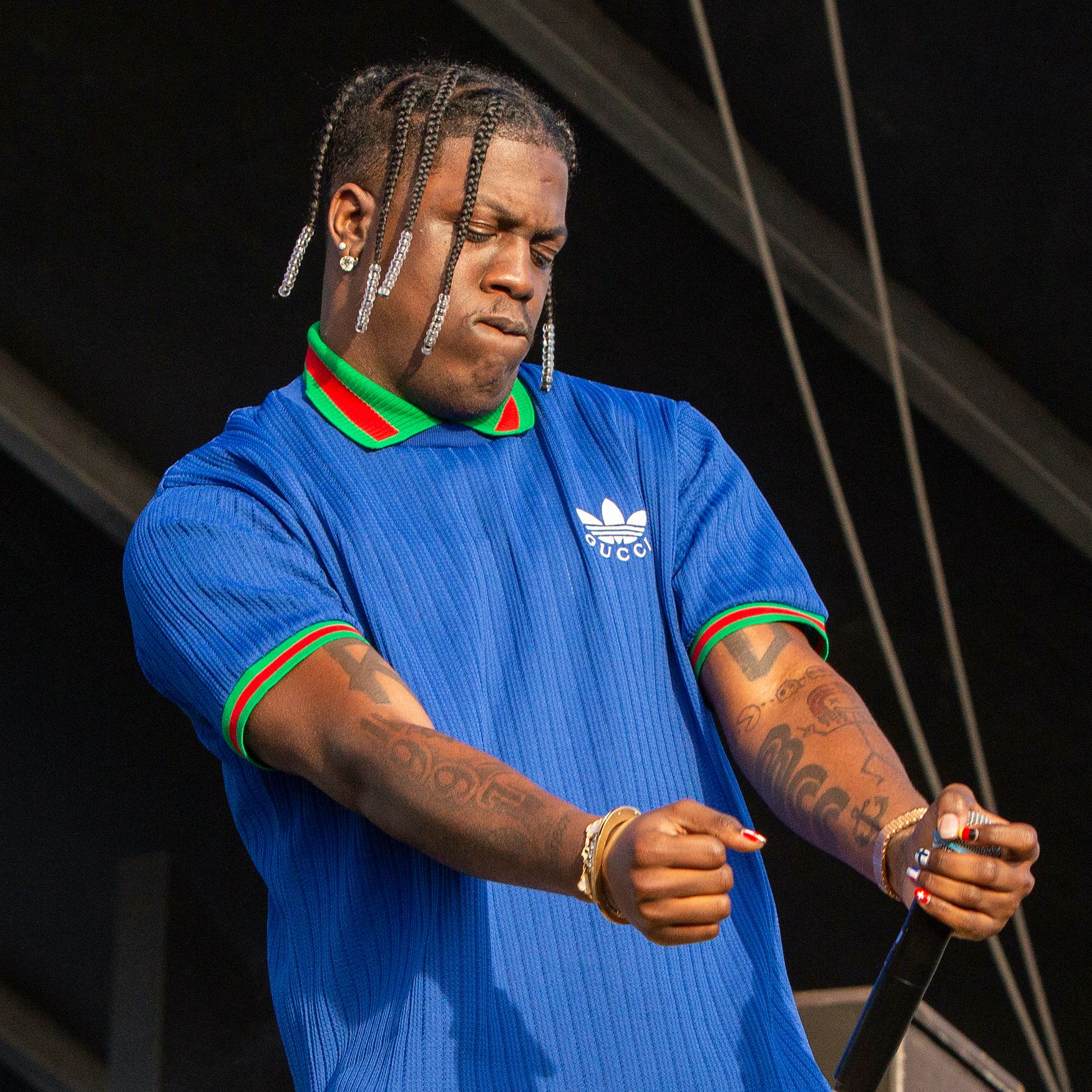 Lil Yachty stage arm tattoos