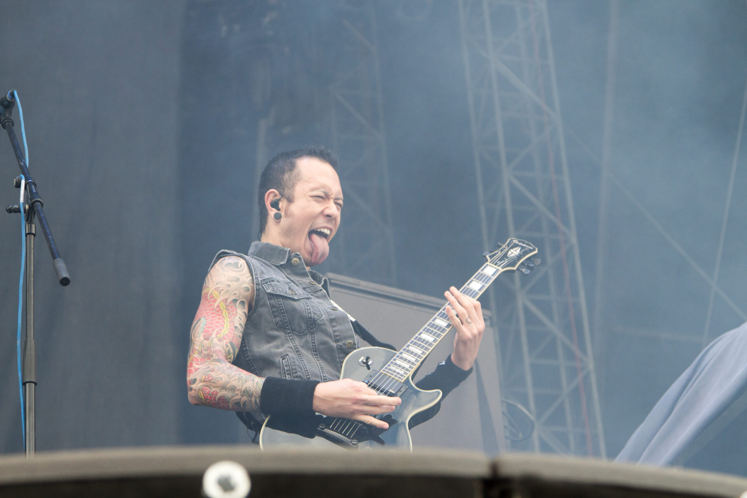 Matt Heafy arm tattoos at Nova Rock
