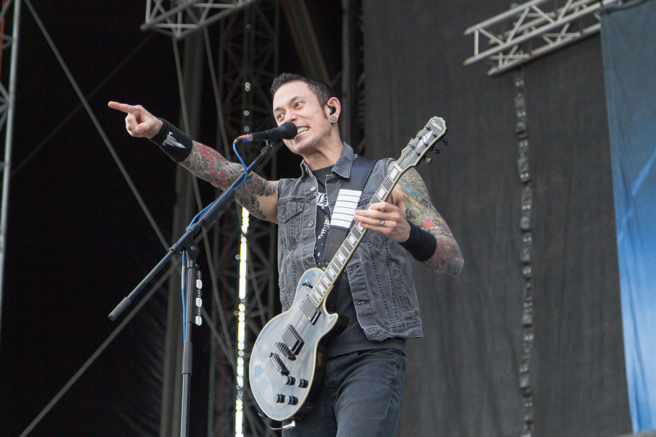 Matt Heafy colorful arm tattoos