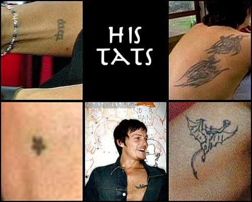 Norman Reedus showing hand wrist and smaller tattoos