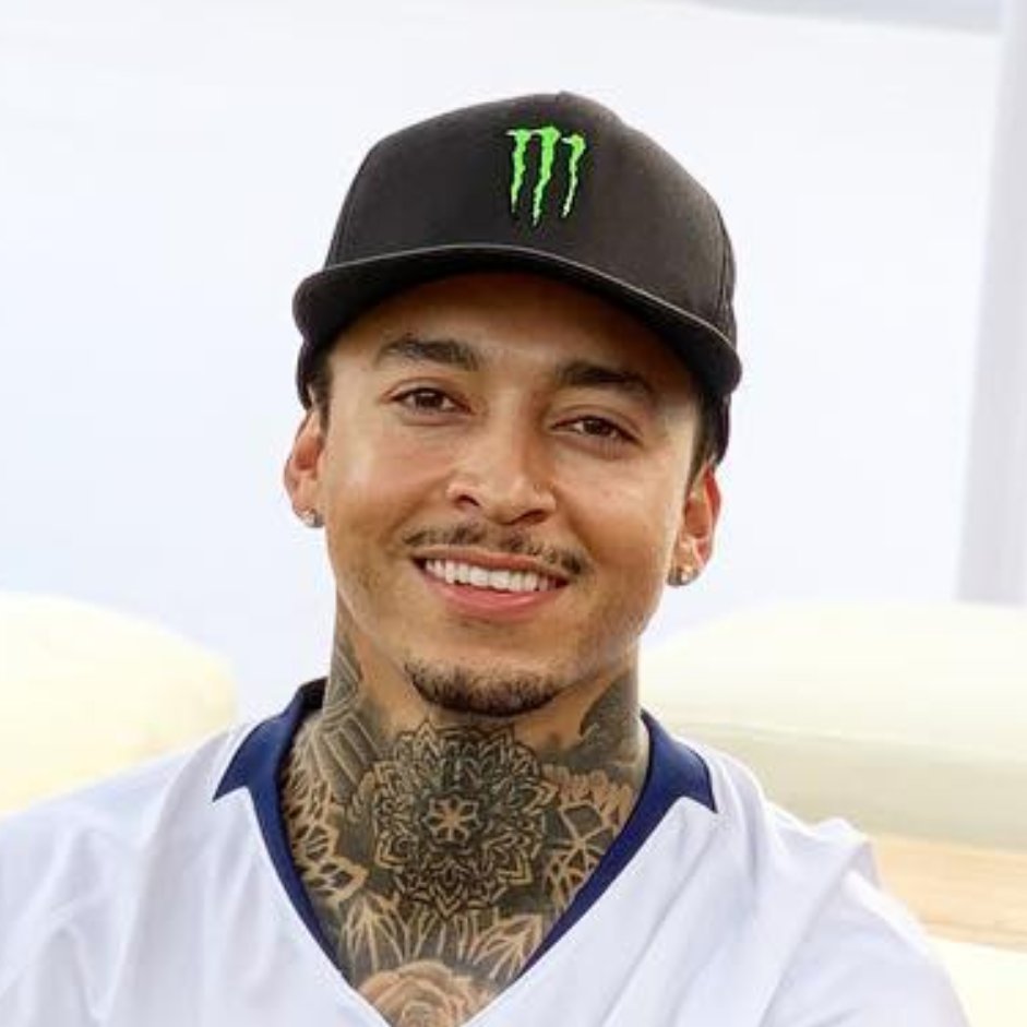 Nyjah Huston neck mandala tattoo