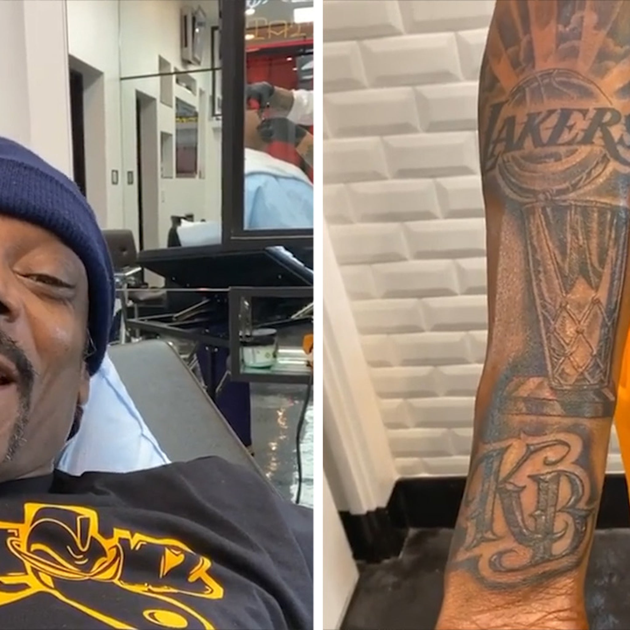 Snoop Dogg Lakers and Kobe Bryant tattoo