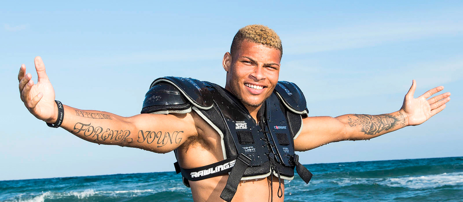 Tyrann Mathieu Forever Young forearm tattoo