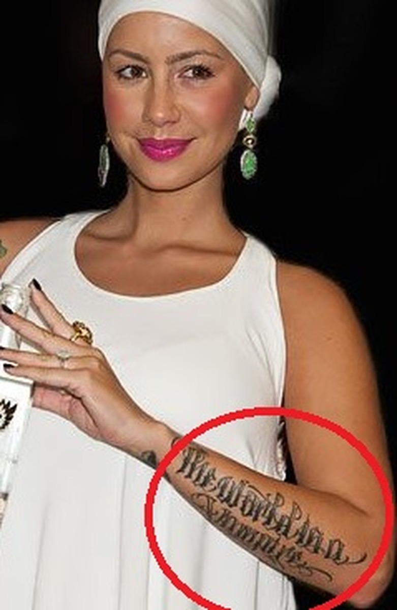 Amber Rose tattoos: vampire tattoo