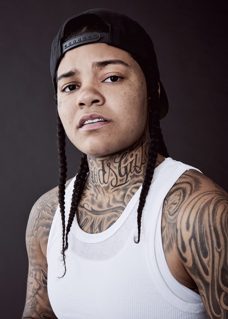 Young M.A God’s Gift neck tattoo