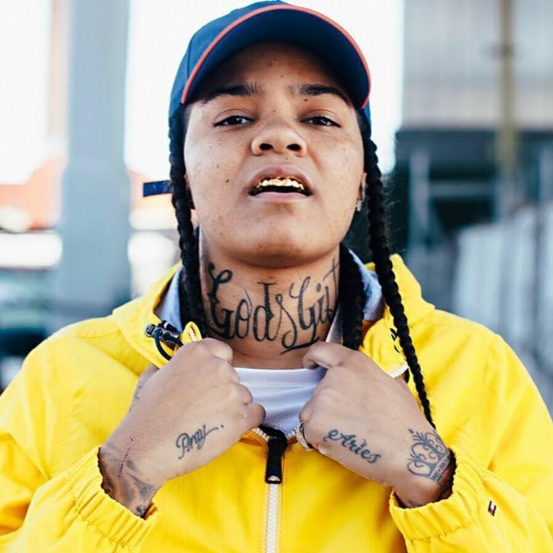 Young M.A Pray hand tattoo