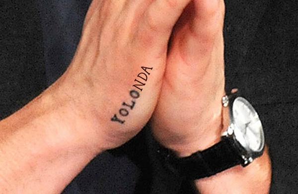 Zac Efron’s hand tattoo in close view